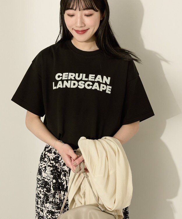 AMERICAN HOLIC BoldロゴプリントTシャツ Black