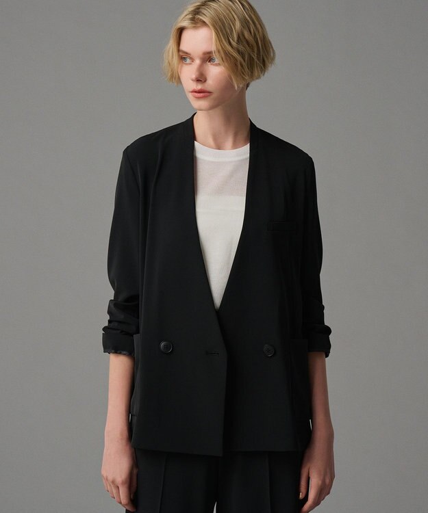 uncrave 【接触冷感・撥水・洗濯機洗い可】クールタッチツイル ジャケット（uncrave STANDARD） ブラック