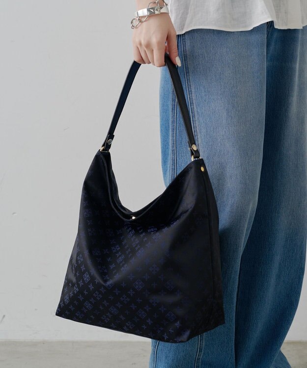 russet ナイロンジャガード2WAYショルダーバッグ(CE-1622) Black/Navy