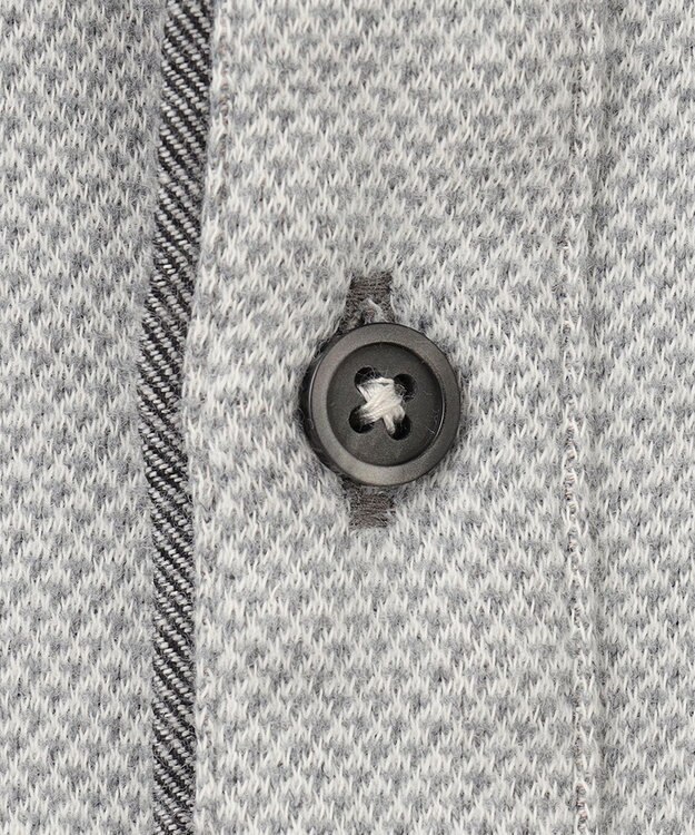 JOSEPH ABBOUD 【人気！多機能ポロシャツ】ペイズリー柄　ウィンターダディポロシャツ ライトグレー系