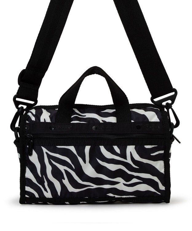 LeSportsac MINI DUFFEL CROSSBODY/クリームブラックゼブラ クリームブラックゼブラ