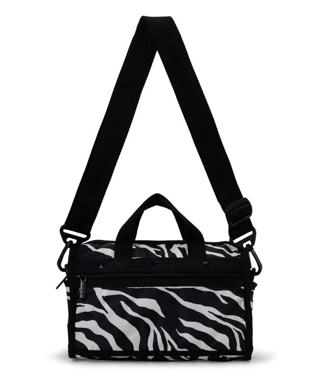 LeSportsac MINI DUFFEL CROSSBODY/クリームブラックゼブラ クリームブラックゼブラ
