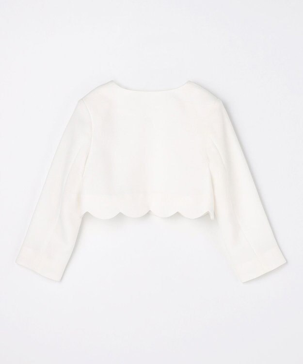 ANY KIDS 【2点セット】リボンボレロジャケット+シフォンプリーツ ワンピース ラベンダー