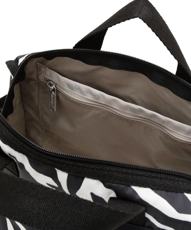 LeSportsac MINI DUFFEL CROSSBODY/クリームブラックゼブラ クリームブラックゼブラ