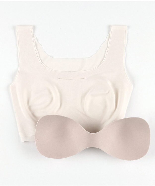 WACOAL 【GOCOCi ゴコチ】 ノンワイヤーブラ ハーフトップ まるでつけていないような着ごこち ムレにくい フラット仕上げ ホックなし CGG510 /ワコール アイボリー