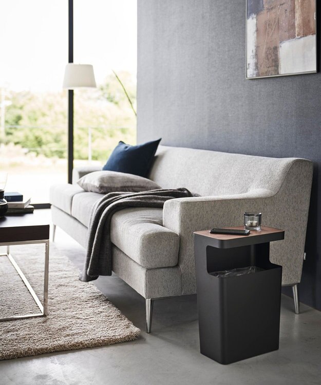 tower 天板付きトラッシュカン リン 角型 ブラウン ブラウン