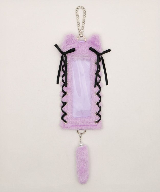 WEGO 【痛バ＆推し活グッズ】なりきりネコロングフォトケースキーホルダ－ ライトパープル