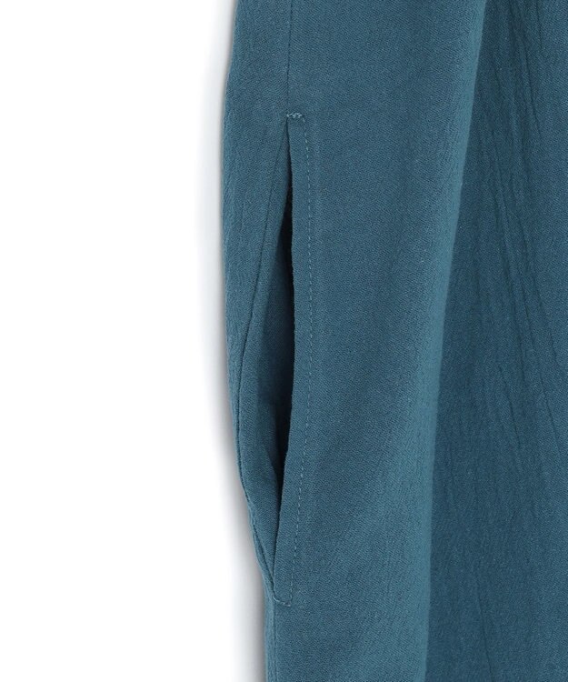 J.PRESS YORK STREET 【WOMEN】コットンワッシャーリラックス ワンピース ピーコックグリーン系