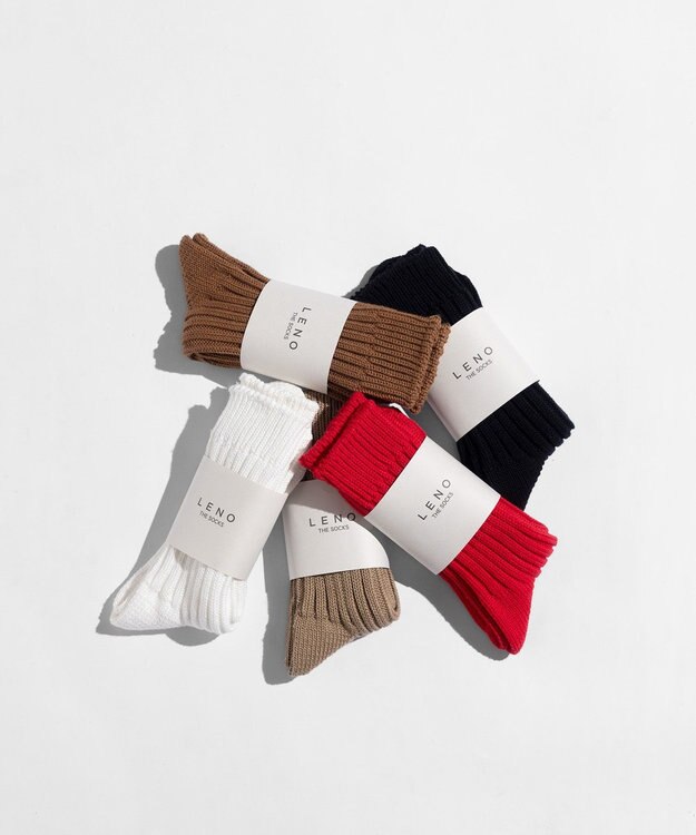 LENO NEW SOCKS [UNISEX] IVORY WHITE