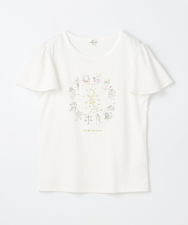 組曲 KIDS 【UVカット加工】【150-160㎝】12星座 Tシャツ オフホワイト