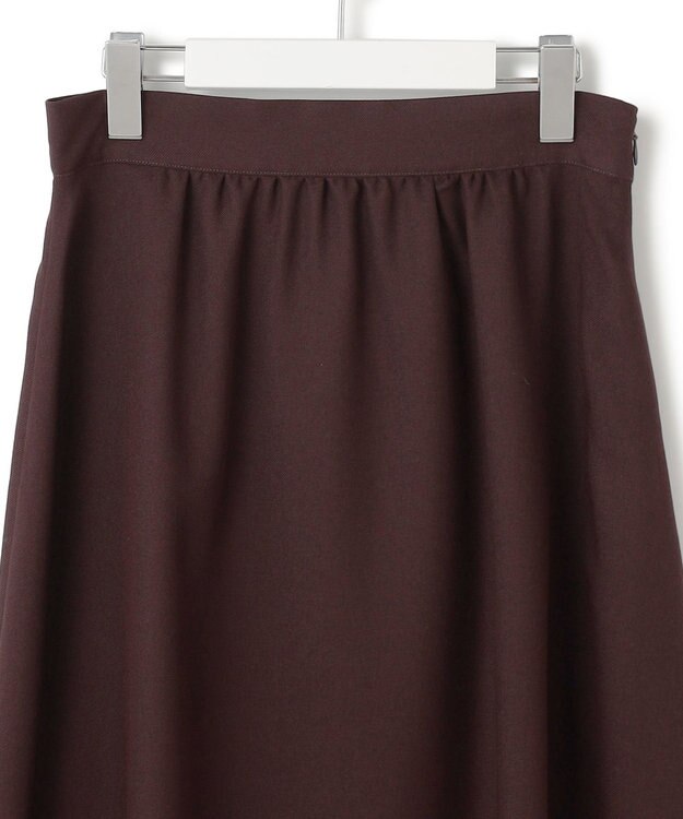 ICB L 【洗える】 シアービエラ フレアスカート ダークブラウン系