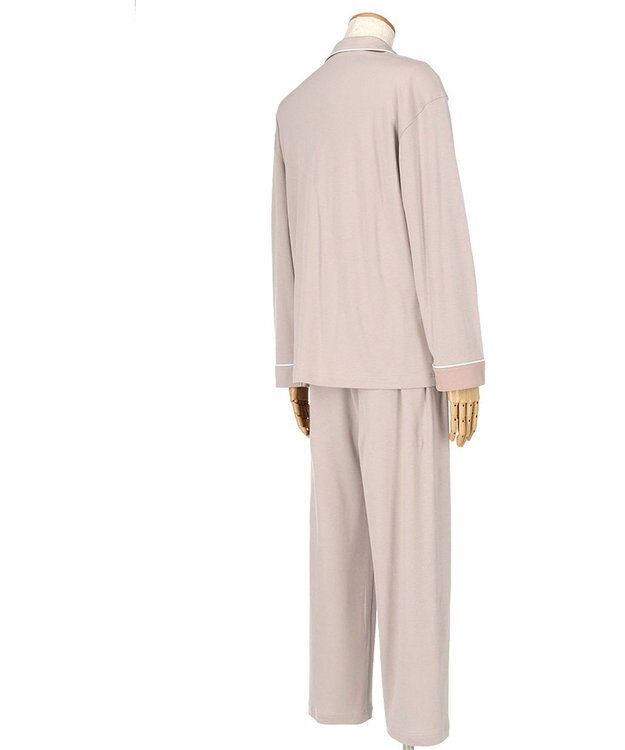 ワコール／睡眠科学 メンズ パジャマ 長袖 長ズボン 綿100%(天綿)（本体） YGX504 睡眠科学／ワコール ベージュ
