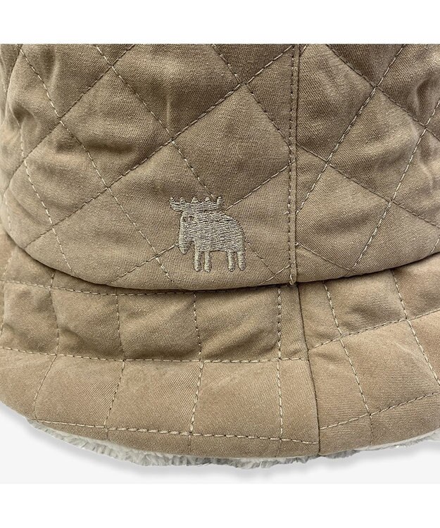 林八百吉商店 moz  バックサテンキルトバケットハット ベージュ