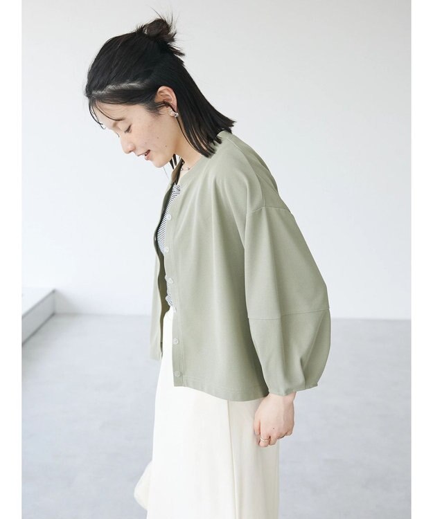 CRAFT STANDARD BOUTIQUE ランタン袖カーディガン Khaki