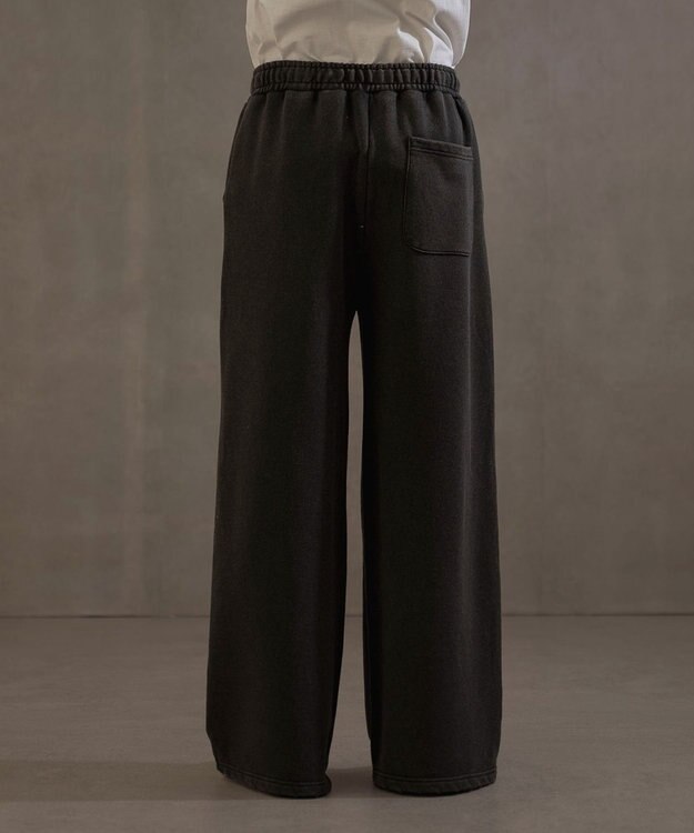 WEGO 【ウエストゴム】ダメージスウェットバギーパンツ ブラック