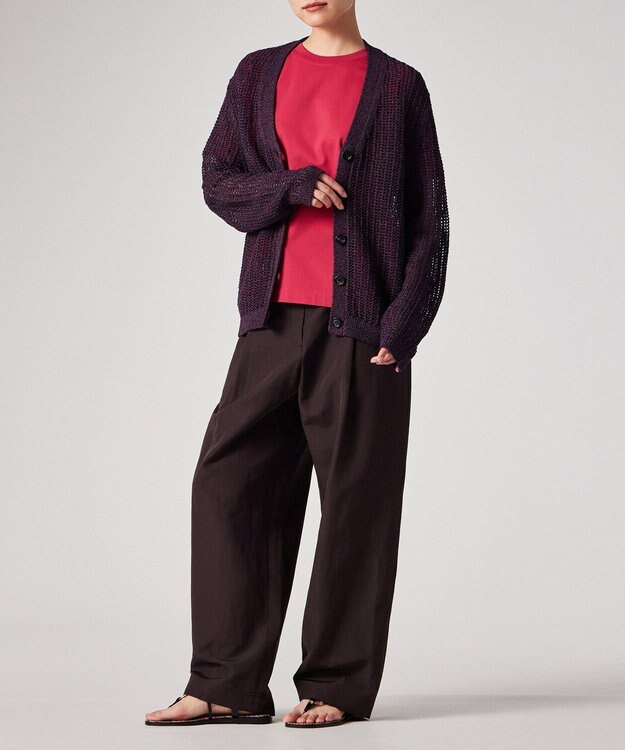 Paul Smith ラメミックス ニットカーディガン ボルドー