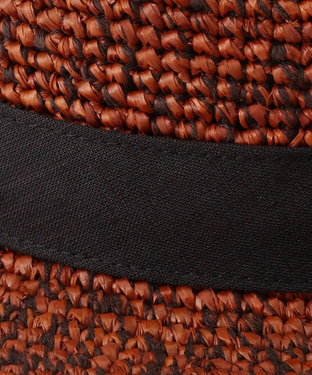 JOSEPH ABBOUD 【お洒落のアクセントに】ラフィアハット オレンジ系