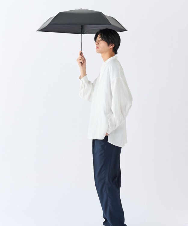 MOONBAT 【遮光100％/超軽量 /雑誌掲載】マジで軽い傘 晴雨兼用折りたたみ日傘 50cm マジカルテックプロテクション ブラック