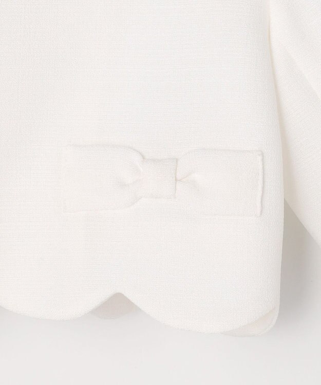 ANY KIDS 【2点セット】リボンボレロジャケット+シフォンプリーツ ワンピース ラベンダー