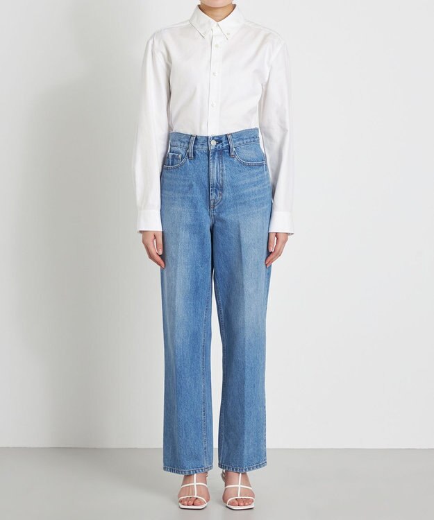 NAVE 【Nave　洗える】デニム センタープレスパンツ スカイブルー系