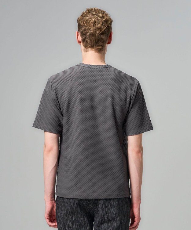 JOSEPH HOMME 【新素材】リュクスジャガード　クルーネック半袖カットソー グレー系