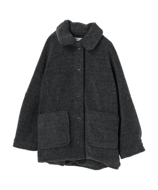 Green Parks 衿付きボアブルゾン Charcoal Gray