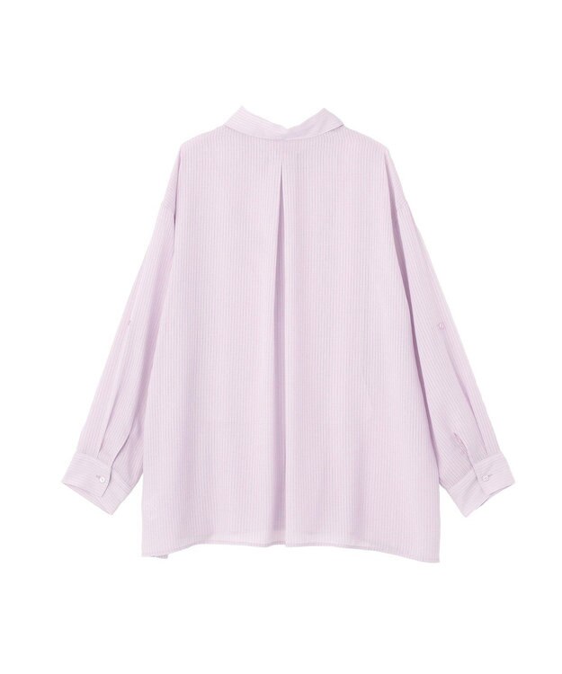 AMERICAN HOLIC ウエストタックシアーストライプシャツ Pink