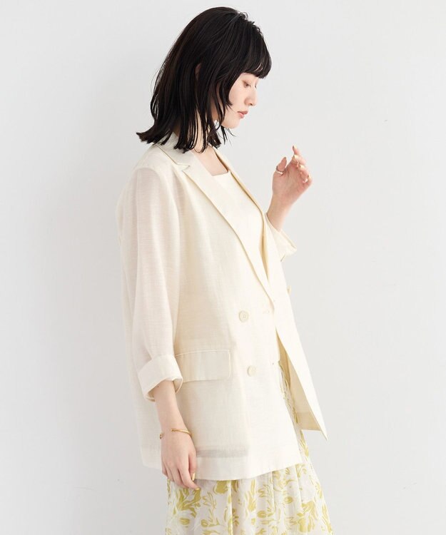 YECCA VECCA シアーテーラードジャケット Ivory