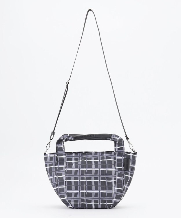 Y'SACCS ドローイングチェック 2WAYトートバッグ ブラック