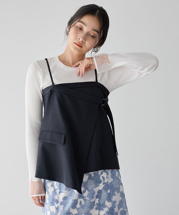 YECCA VECCA 2wayキャミソールビスチェ Navy