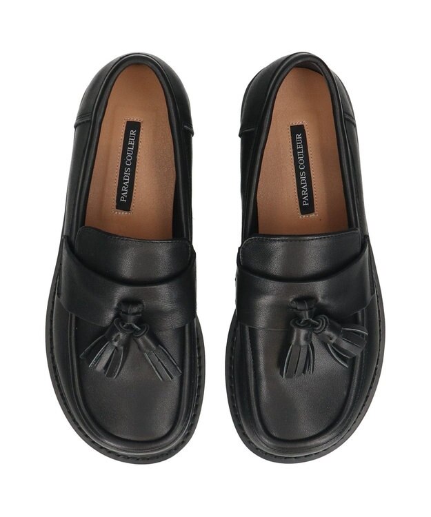 Bridget Birkin 【PARADIS COULEUR】オブリークトウタッセルローファー ブラック