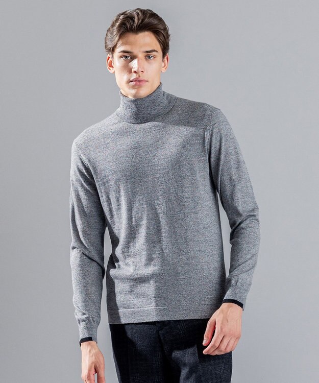JOSEPH HOMME エッセンシャルメリノ　タートルネック ライトグレー系