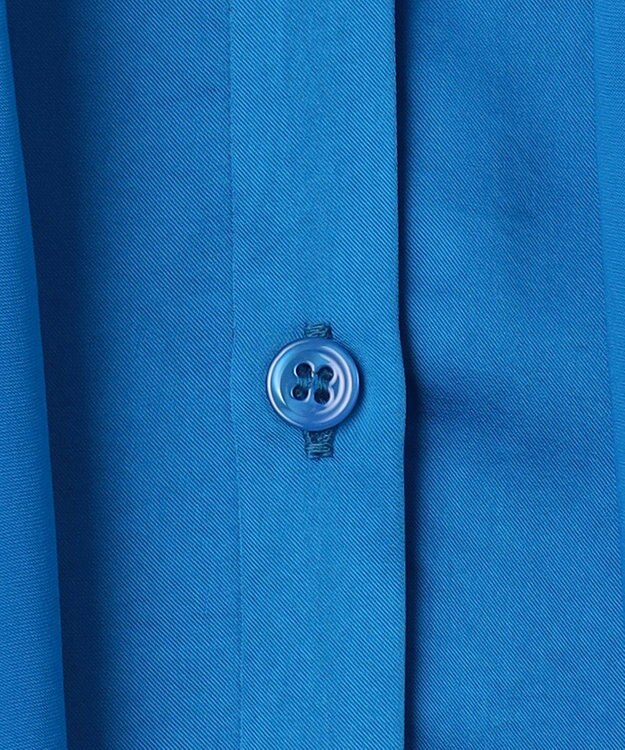 ICB 【洗える】 ヴィンテージストレッチサテン ブラウス サファイア系