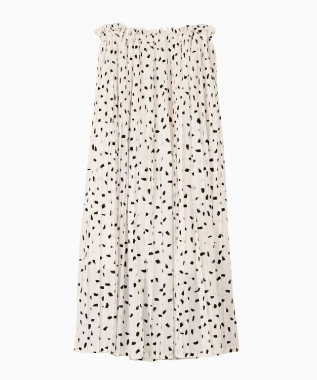 FORFORMO Pleated Skirt プリーツスカート プリントホワイト