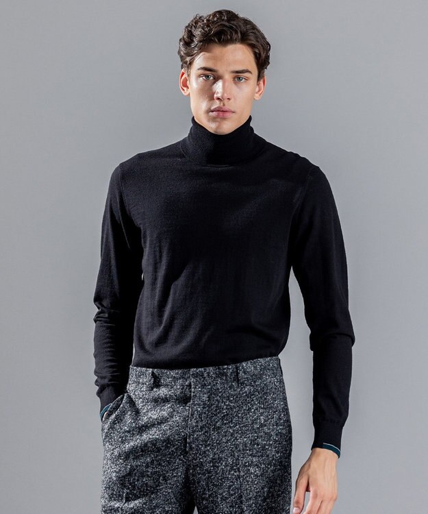JOSEPH HOMME エッセンシャルメリノ　タートルネック ブラック系