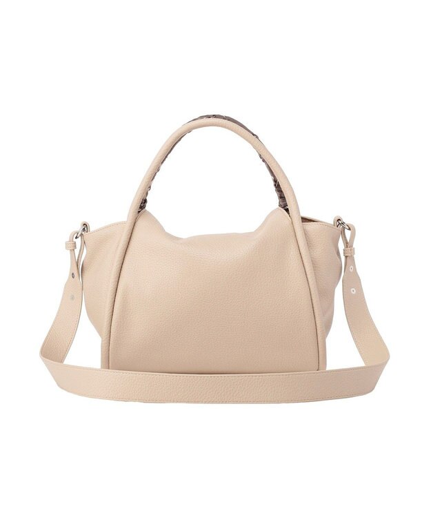 Green Parks ３ＳＥＴスカーフ付コードハンドルバッグｉｎポーチ Beige