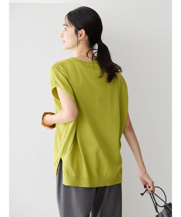 AMERICAN HOLIC ノースリーブニットプルオーバー Lime Green