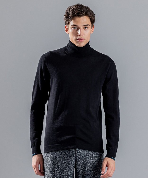 JOSEPH HOMME エッセンシャルメリノ　タートルネック ブラック系