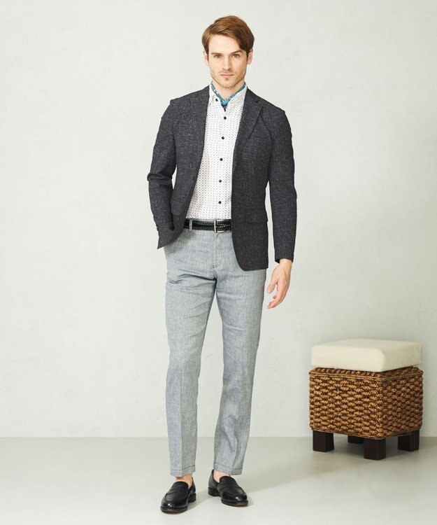 JOSEPH ABBOUD 【イージーケア・多機能】人気 ライトウェーブ ジャケット ネイビー系3