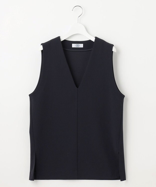 J.PRESS LADIES 【WEB限定】ジョーゼットジャージー ベスト ネイビー系