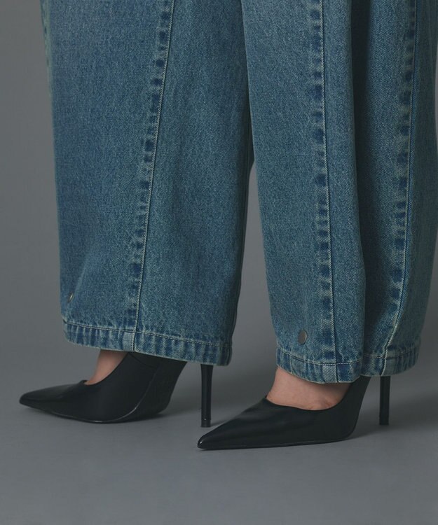 GRACE CONTINENTAL ラップ2wayデニムパンツ ブルー