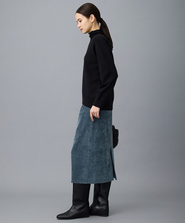 自由区 L ベアテレコボトルネック カットソー ブラック