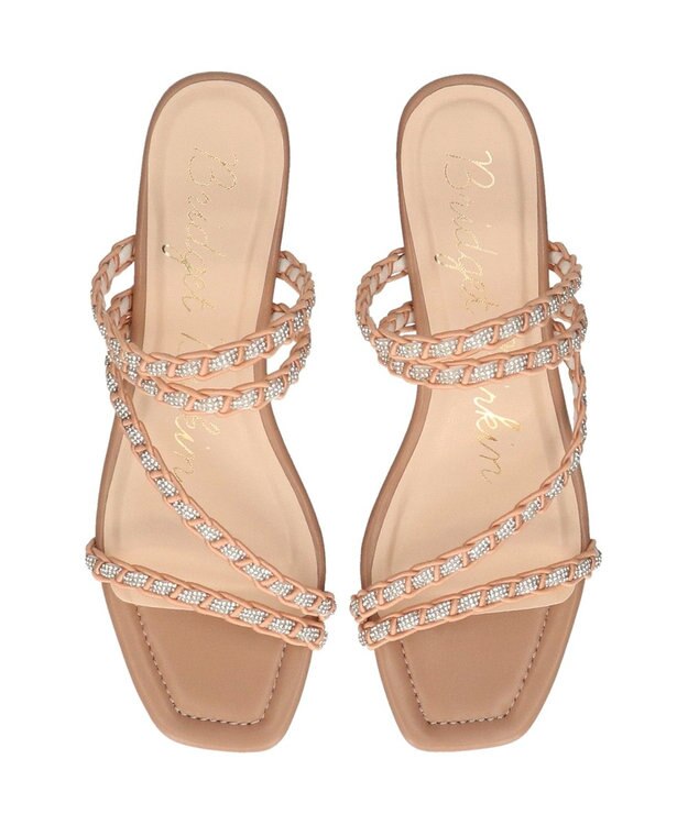 Bridget Birkin 【Bridget Birkin】キラキラ編み込みサンダル ベージュ
