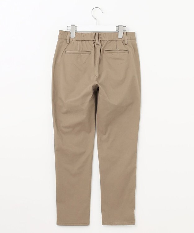 J.PRESS LADIES 【洗える】ピーチサテンストレッチ パンツ ベージュ系