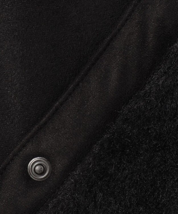 自由区 リバーシブルエコメリノムートン ジレ アッシュ