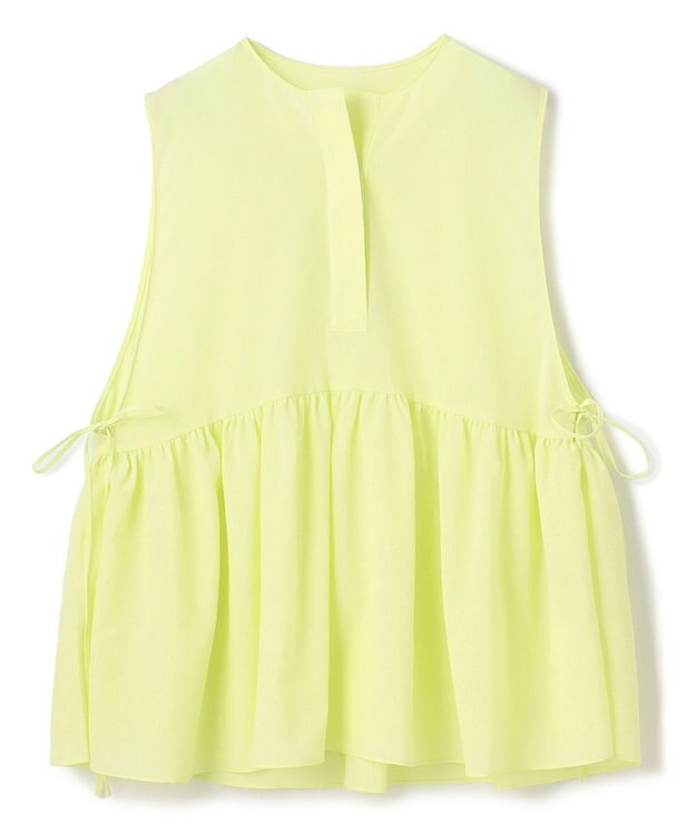 UNFILO BREEZEMOVE ペプラムブラウス ライムイエロー