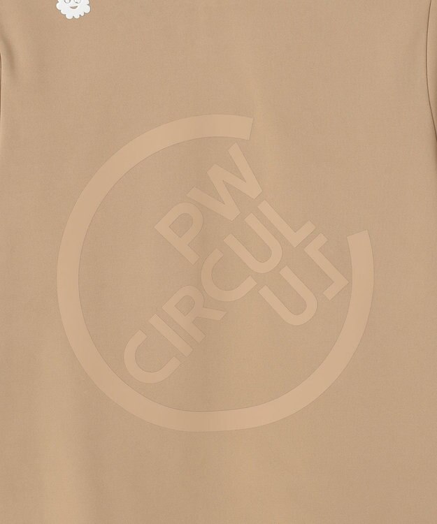 PW CIRCULUS 【UVカット / 吸水速乾 / 伸縮性抜群】【WOMEN】バックメッシュ切り替えモックT ゴルフウェア レディース ベージュ系