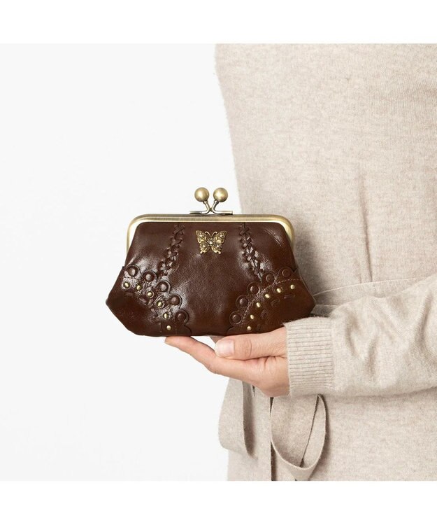 ANNA SUI マチルダ 口金ミニ財布 ブラウン