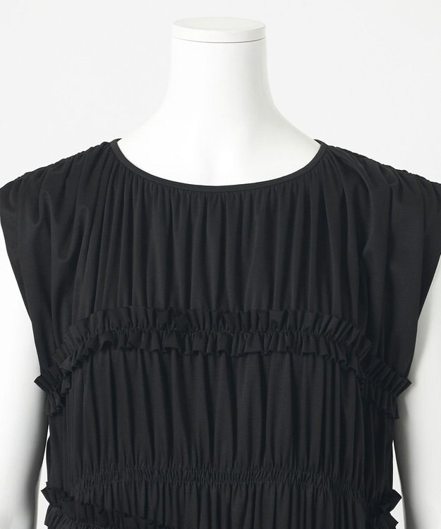 23区 L 【GOLD LABEL】ファインスムースジャージー ワンピース ブラック系