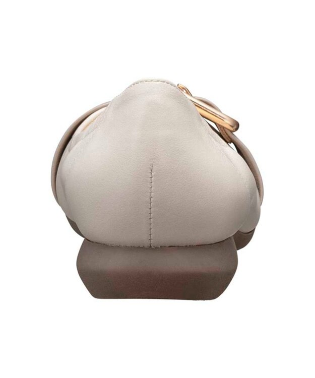 REGAL FOOT COMMUNITY 【ビューフィット】A71Y バックルベルト フラットパンプス アイボリーグレー